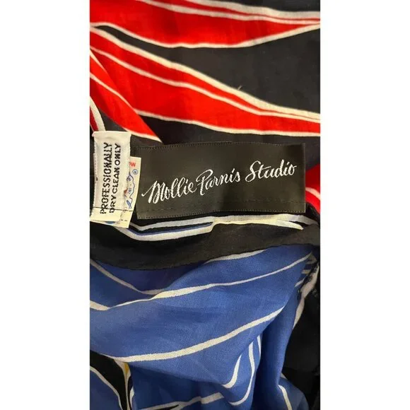 MOLLIE PARNIS STUDIO DOLMAN COUTURE SLEEVE DRESS 6 VINTAGE - Picture 12 of 14